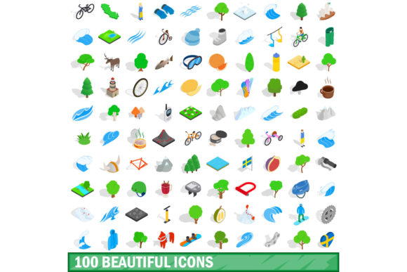 100 Beautiful Icons Set