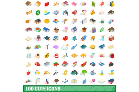 100 Cute Icons Set, Isometric 3d Style: A Comprehensive Evaluation