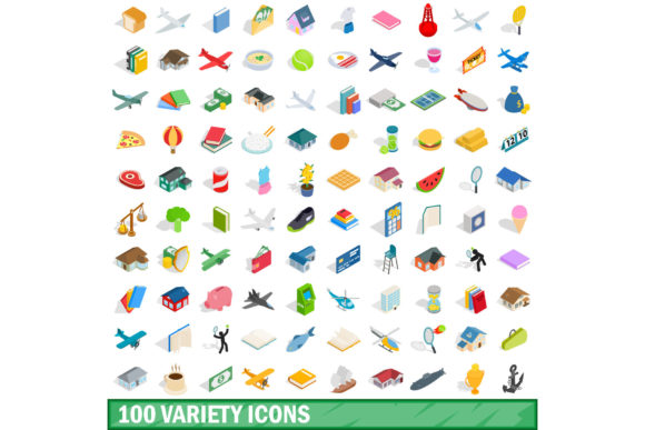 100 Variety Icons Set: Elevate Your Visual Design