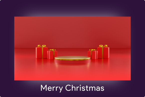 3D Product Podium Merry Christmas Design