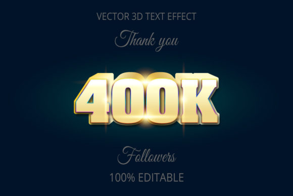 400k 3D Text Effect Creative Design: A Strategic Asset for Modern Branding