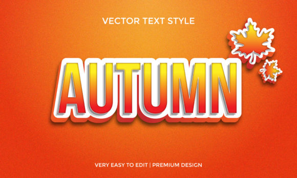 Autumn 3D Editable Text Effect for Creative Projects