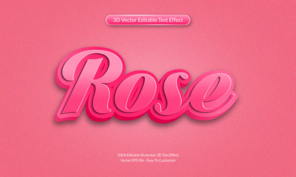 Elevate Your Visuals with the Premium Rose 3D Editable Text Effect Design