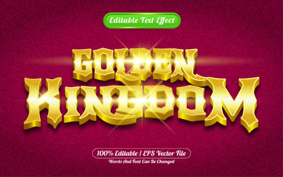 Golden Kingdom 3D Editable Text Effect