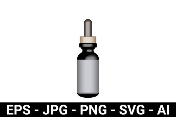 Medicated Oil Bottle 3D Product Mockup