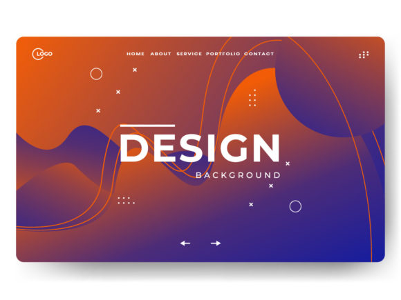 Orange Blue Abstract Background Dynamic