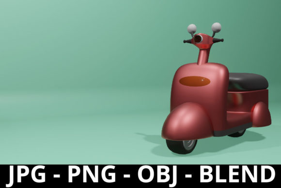 Scooter 3d Rendering for Background