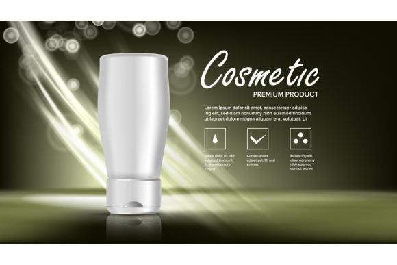 The Strategic Power of Cosmetic Bottle Banner Vector. Elegant Design in Modern Branding
