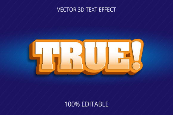 True 3D Text Effect Creative Design for Versatile Projects