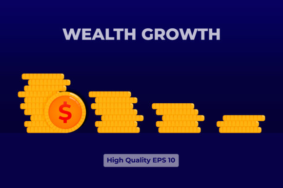 Yellow Wealth Growth Icon Illustration: A Design Evaluation